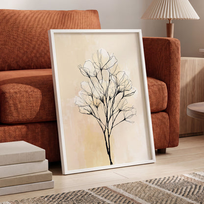 Ivory Bloom Silhouette – wall art displayed in a styled interior, gallery view 6
