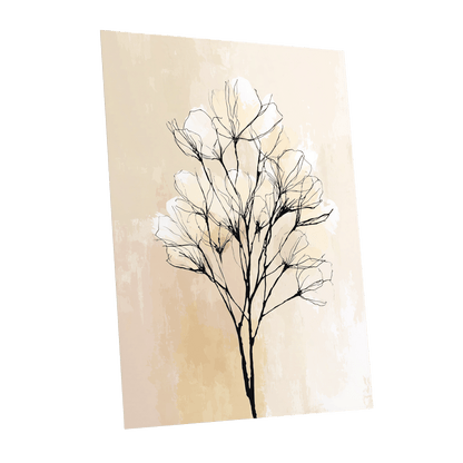 Ivory Bloom Silhouette – unframed poster option