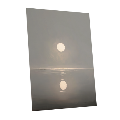 Ivory Echo on Stillwater, gray, beige, white nature wall art shown as a unframed poster wall art print