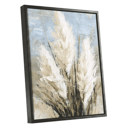 Ivory Meadow – black framed canvas option
