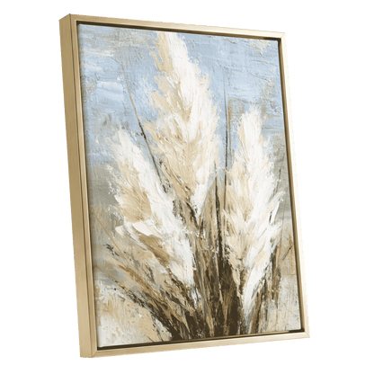 Ivory Meadow – gold framed canvas option
