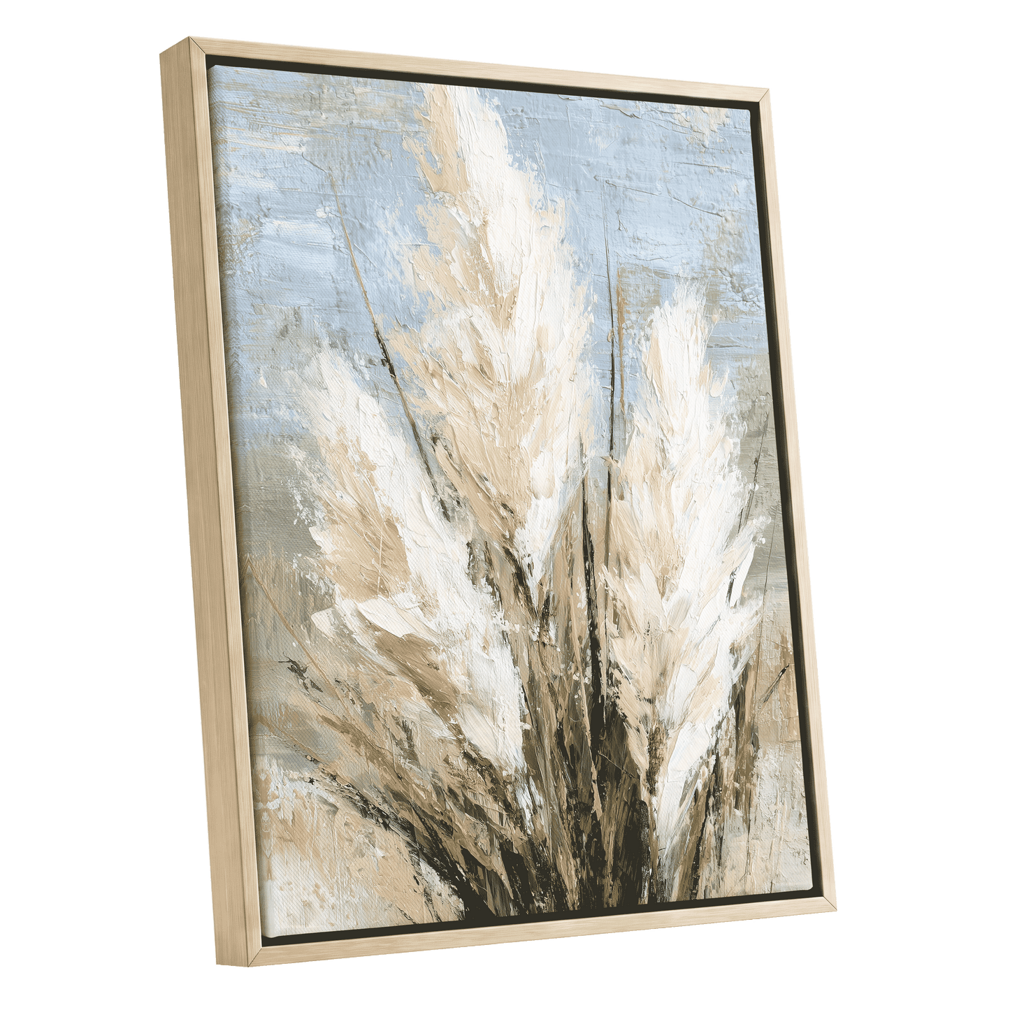 Ivory Meadow – oak framed canvas option