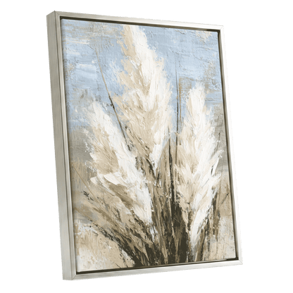 Ivory Meadow – silver framed canvas option