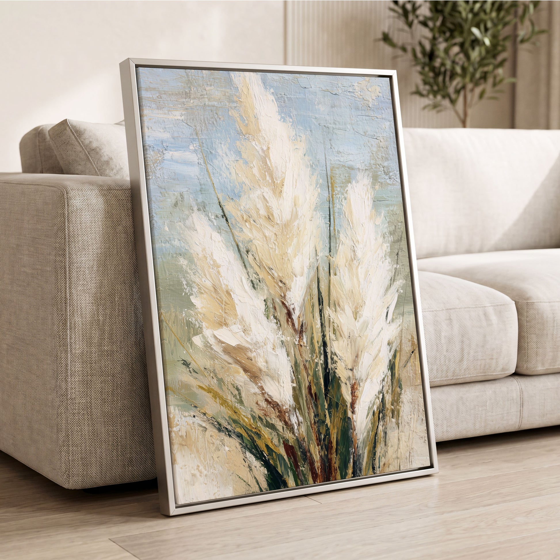 Ivory Meadow – wall art displayed in a styled interior, gallery view 2