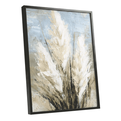 Ivory Meadow – black framed poster option