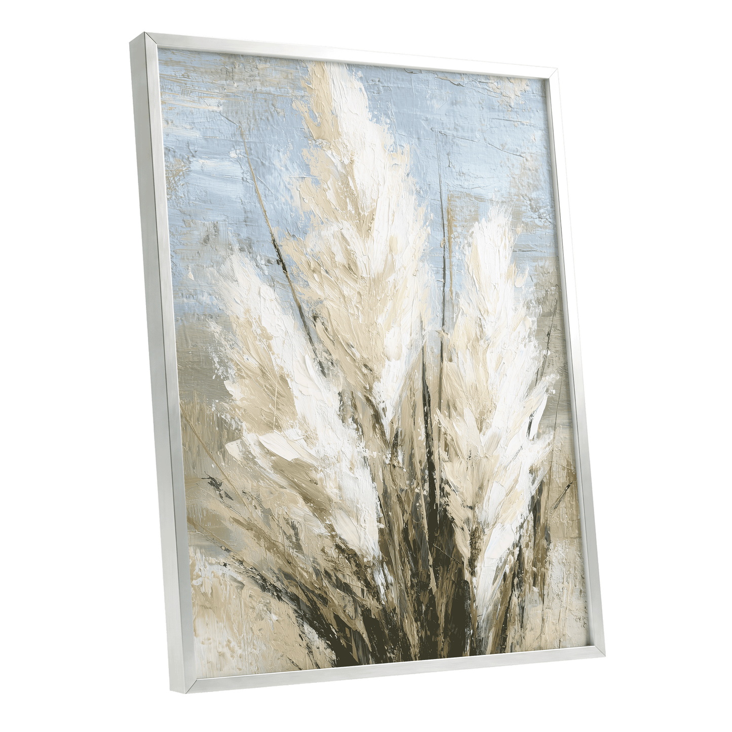 Ivory Meadow – silver framed poster option
