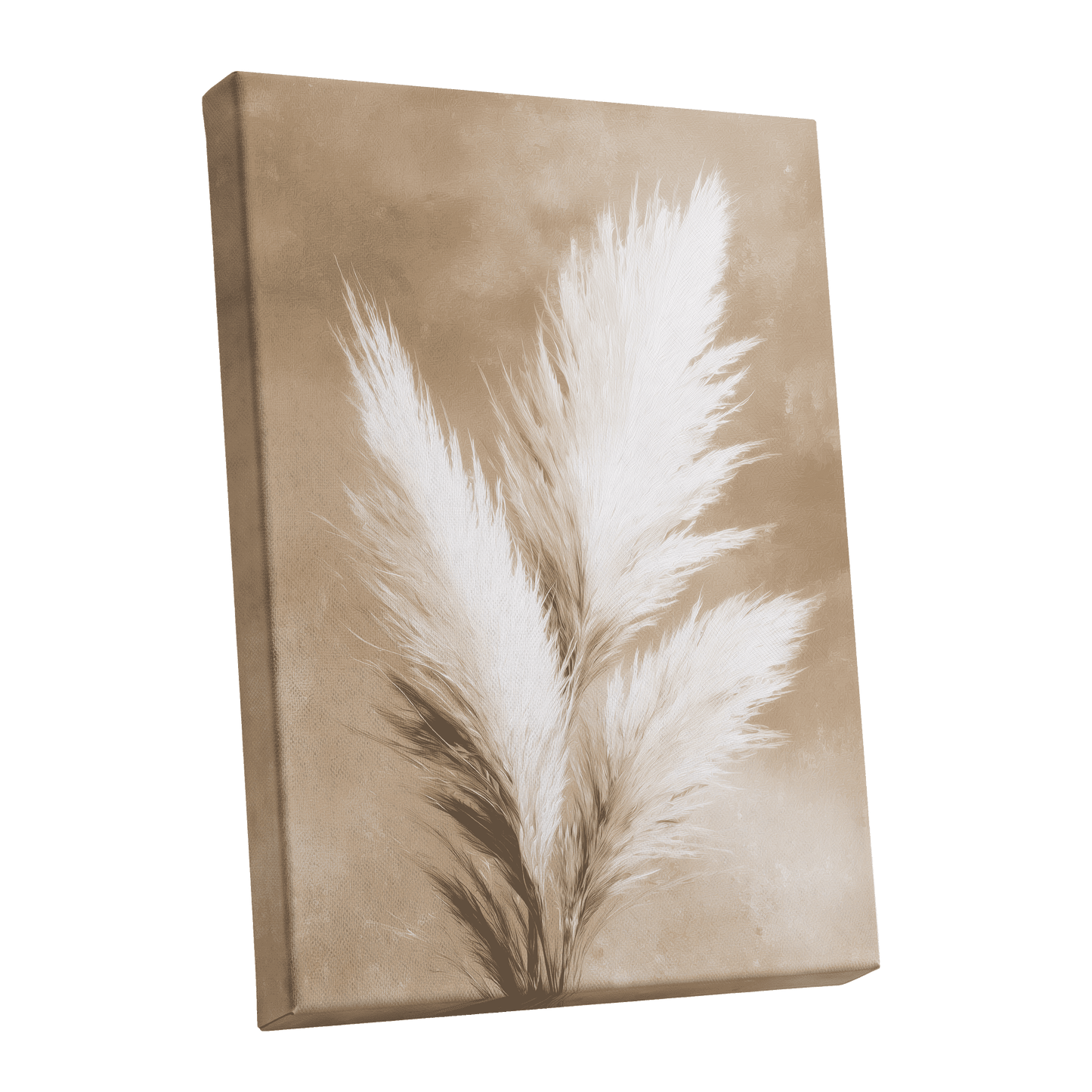 Ivory Plume Reverie – stretched canvas option