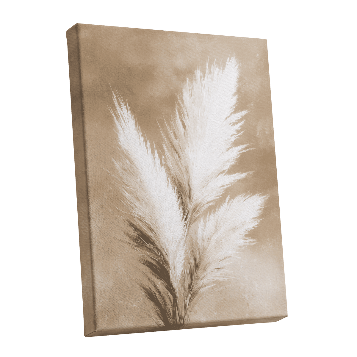 Ivory Plume Reverie – stretched canvas option