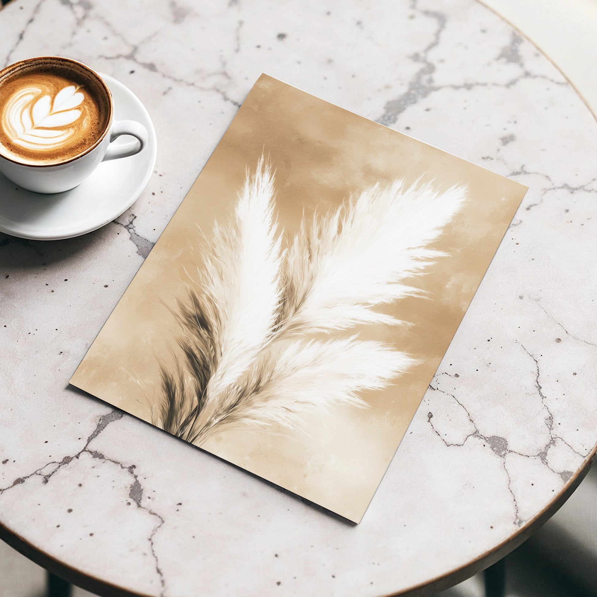 Ivory Plume Reverie – wall art displayed in a styled interior, gallery view 3