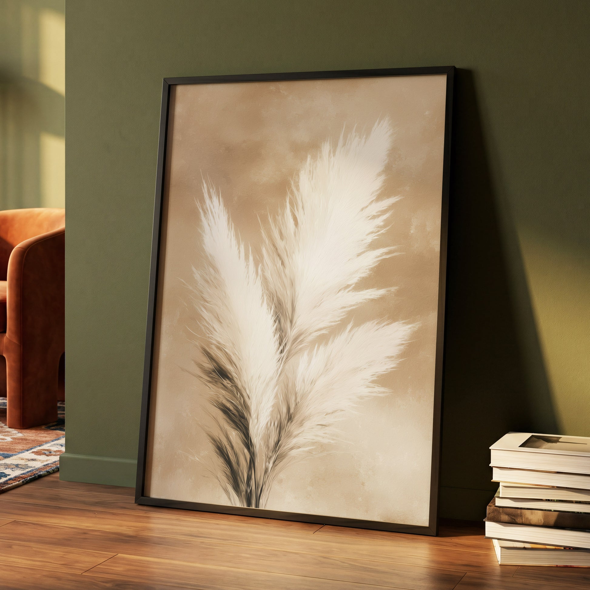 Ivory Plume Reverie – wall art displayed in a styled interior, gallery view 4