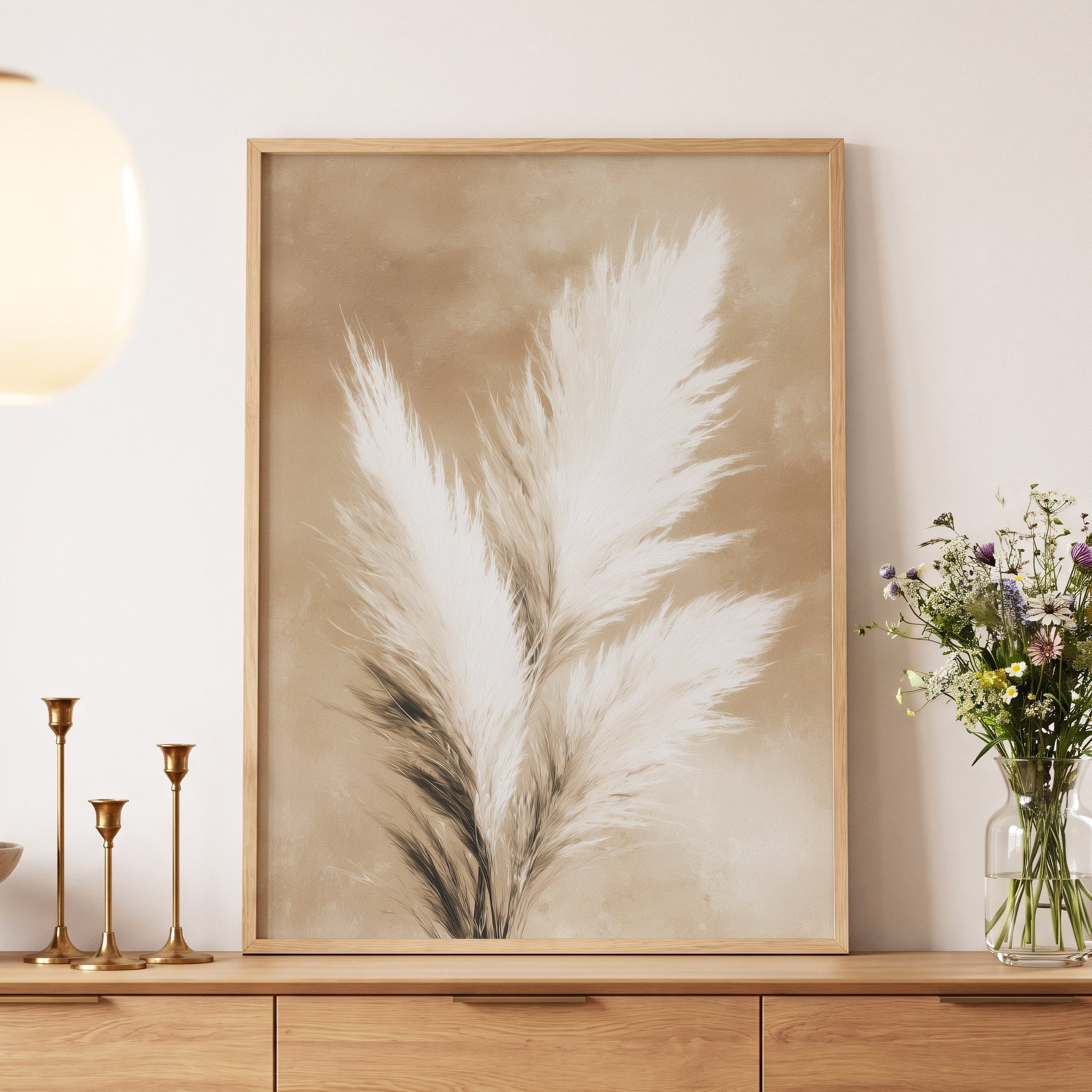 Ivory Plume Reverie – wall art displayed in a styled interior, gallery view 5