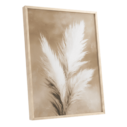 Ivory Plume Reverie – oak framed poster option