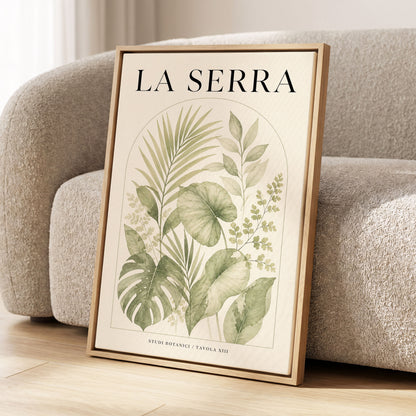 La Serra Canopy, green, beige, black nature wall art displayed in a styled interior, gallery view 2