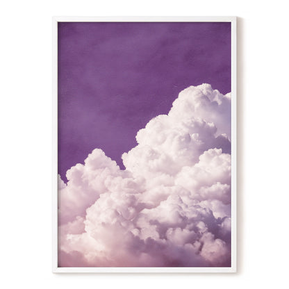 Lilac Cloud Reverie, purple, pink, white nature wall art, front artwork view