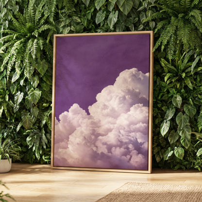 Lilac Cloud Reverie, purple, pink, white nature wall art displayed in a styled interior, gallery view 4