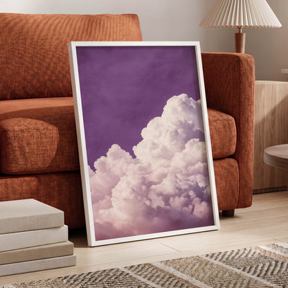 Lilac Cloud Reverie, purple, pink, white nature wall art displayed in a styled interior, gallery view 6