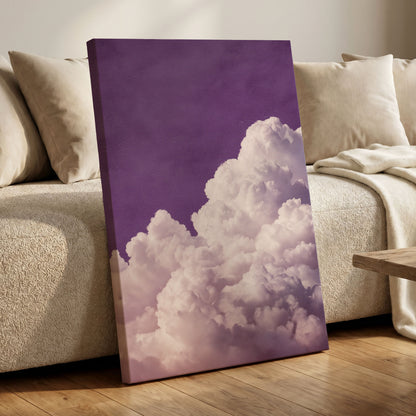 Lilac Cloud Reverie, purple, pink, white nature wall art displayed in a styled interior, gallery view 7