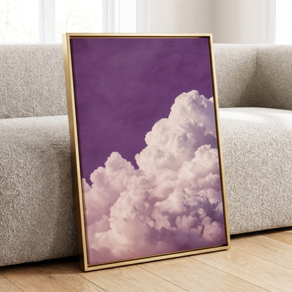 Lilac Cloud Reverie, purple, pink, white nature wall art displayed in a styled interior, gallery view 8
