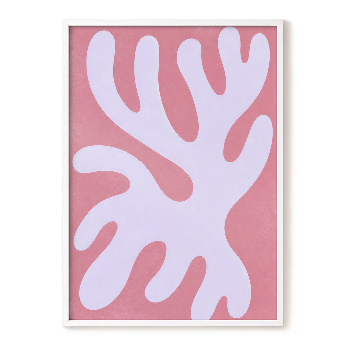 Lilac Drift, pink, purple, white abstract wall art, front artwork view