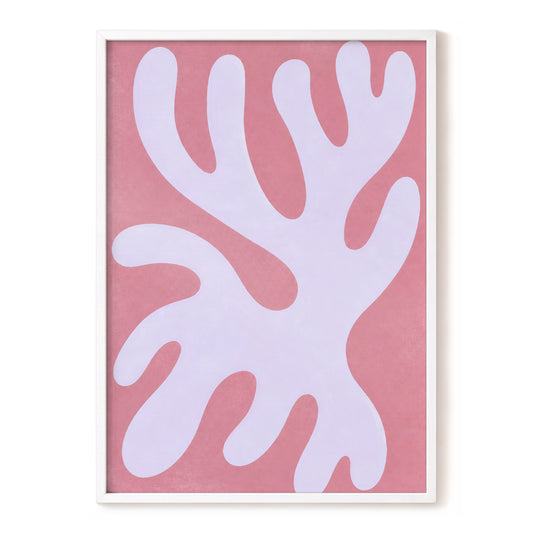 Lilac Drift, pink, purple, white abstract wall art, front artwork view