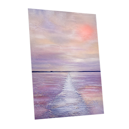 Lilac Tide, purple, pink, blue nature wall art shown as a unframed poster wall art print