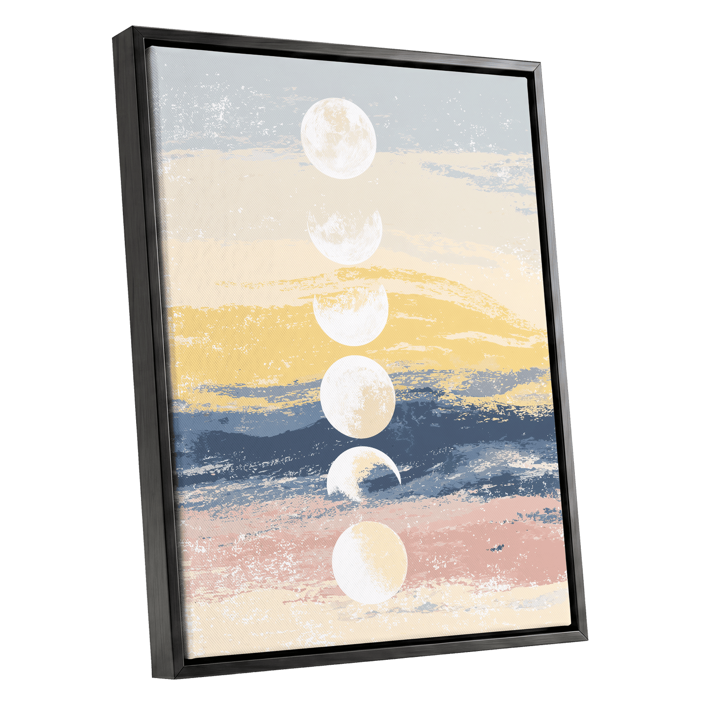 Lunar Tides – black framed canvas option