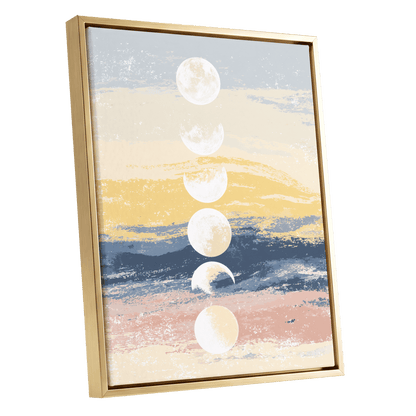 Lunar Tides – gold framed canvas option