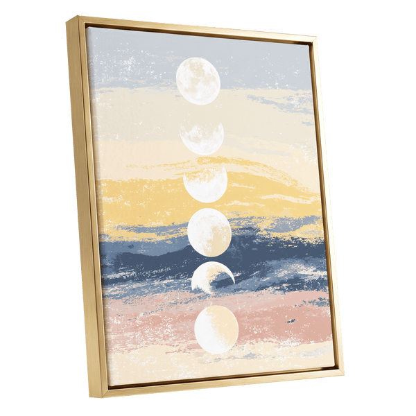 Lunar Tides – gold framed canvas option