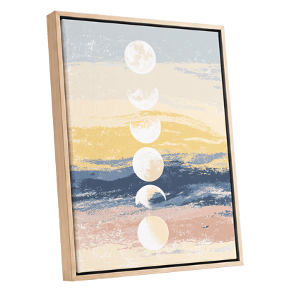 Lunar Tides – oak framed canvas option