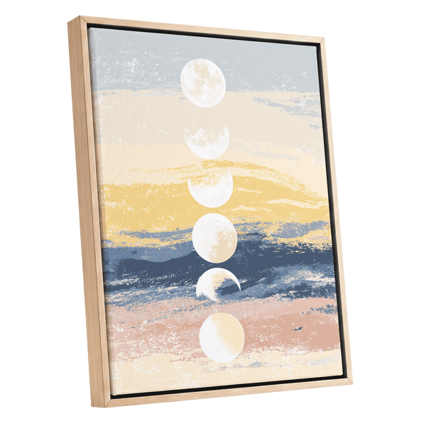 Lunar Tides – oak framed canvas option