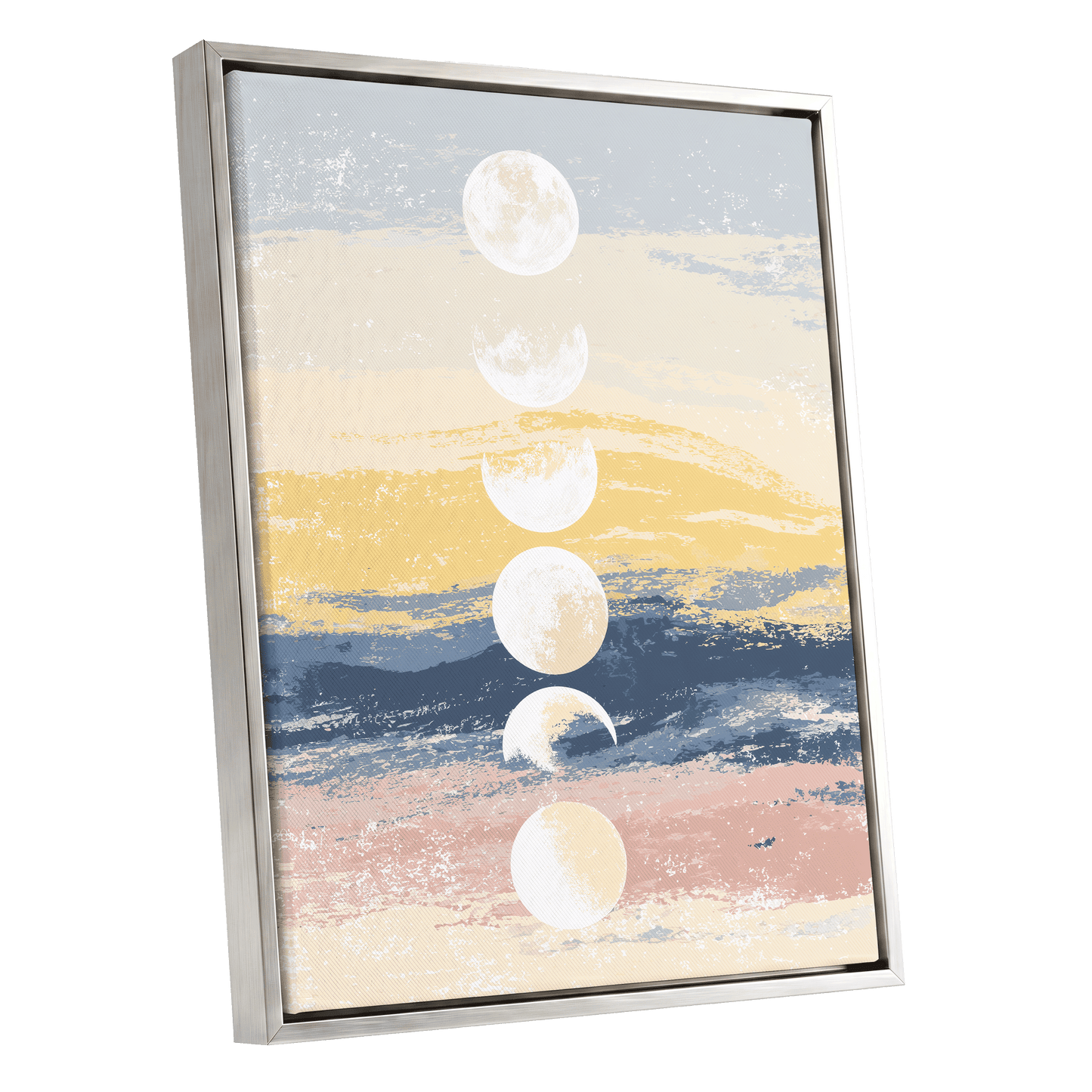 Lunar Tides – silver framed canvas option