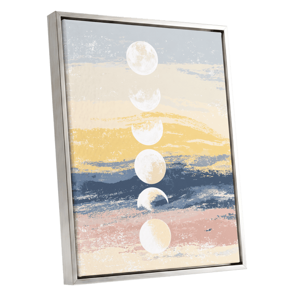 Lunar Tides – silver framed canvas option