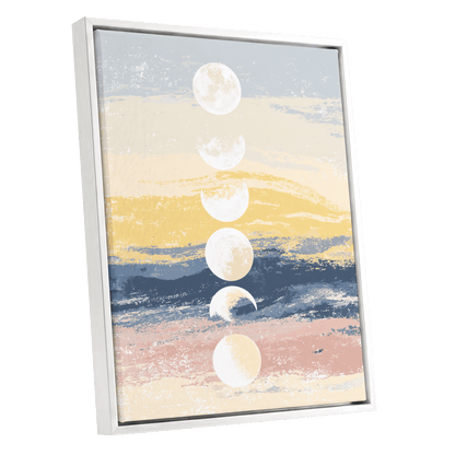 Lunar Tides – white framed canvas option