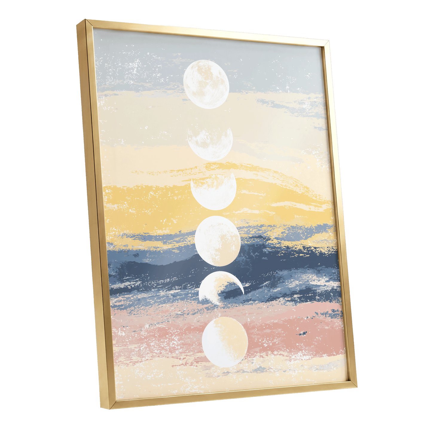 Lunar Tides – gold framed poster option