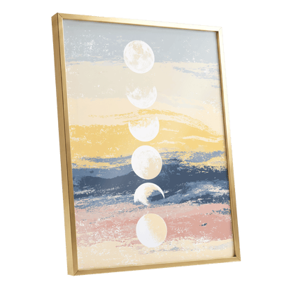 Lunar Tides – gold framed poster option