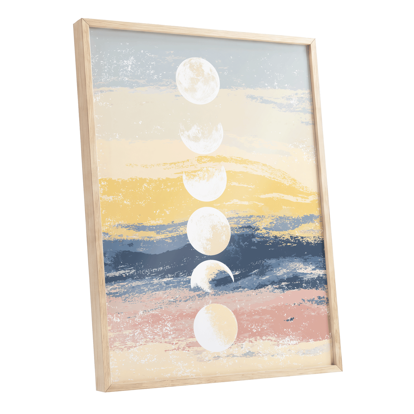 Lunar Tides – oak framed poster option