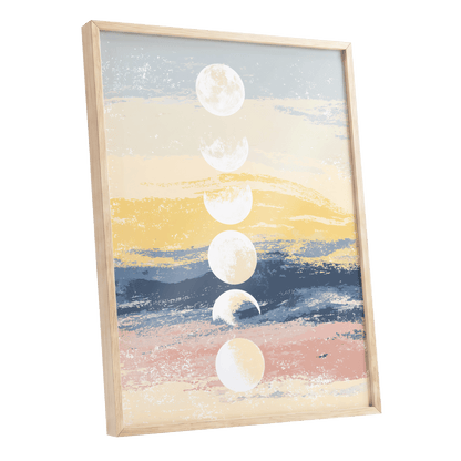 Lunar Tides – oak framed poster option