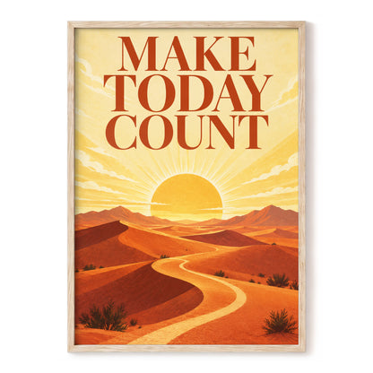 Make Today Golden, orange, yellow, red nature wall art, front artwork view