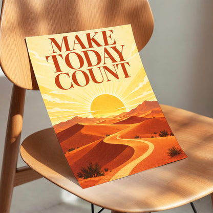 Make Today Golden, orange, yellow, red nature wall art displayed in a styled interior, gallery view 4