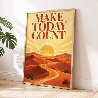 Make Today Golden, orange, yellow, red nature wall art displayed in a styled interior, gallery view 5