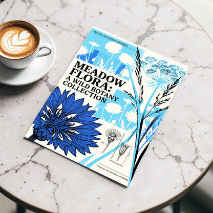 Meadow Archive, blue, black, beige floral wall art displayed in a styled interior, gallery view 3