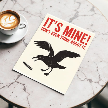 Mine, All Mine!, black, beige, red nature wall art displayed in a styled interior, gallery view 3
