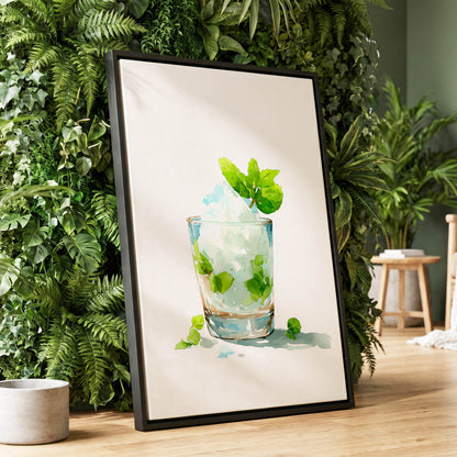 Mint and Ice Study – wall art displayed in a styled interior, gallery view 1