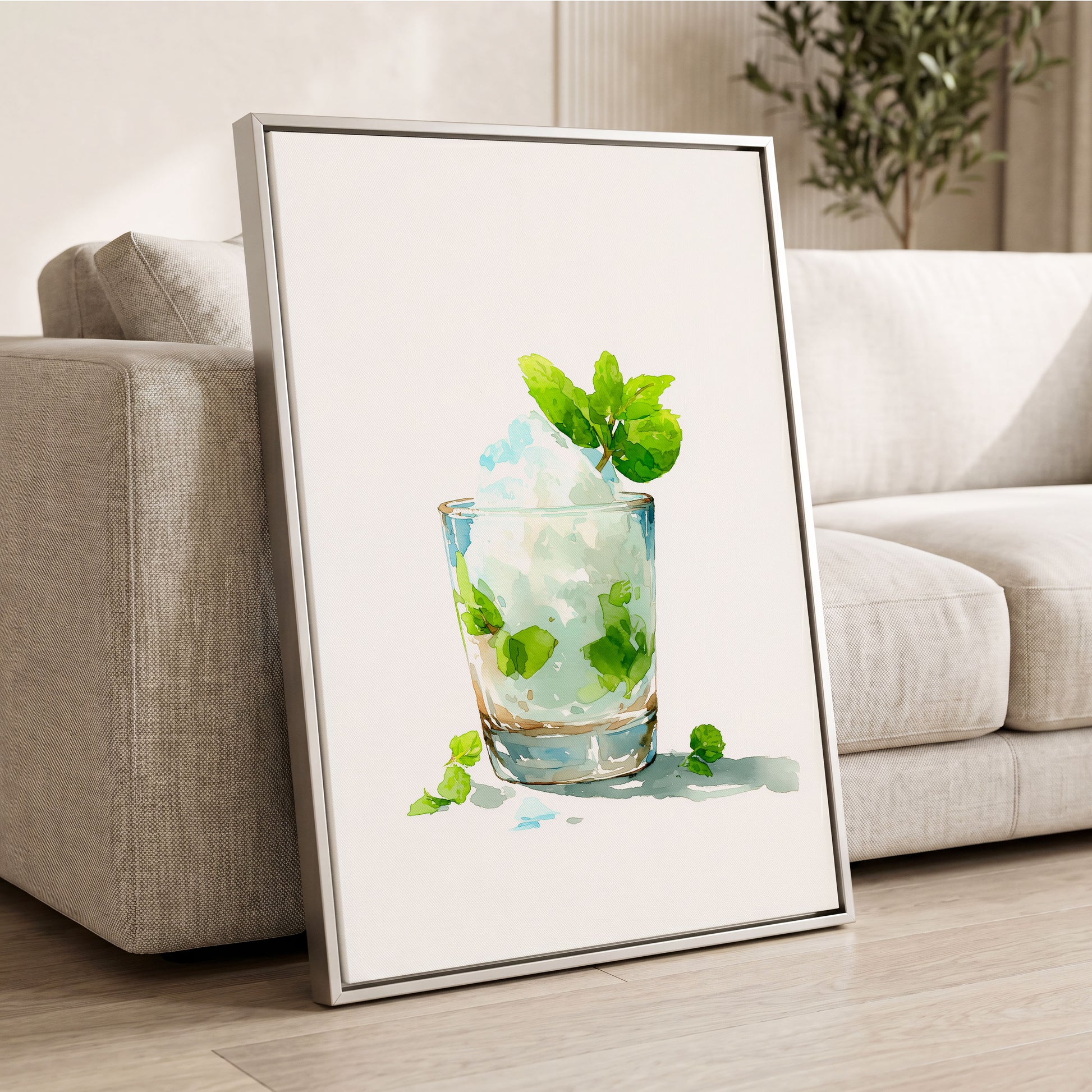 Mint and Ice Study – wall art displayed in a styled interior, gallery view 2