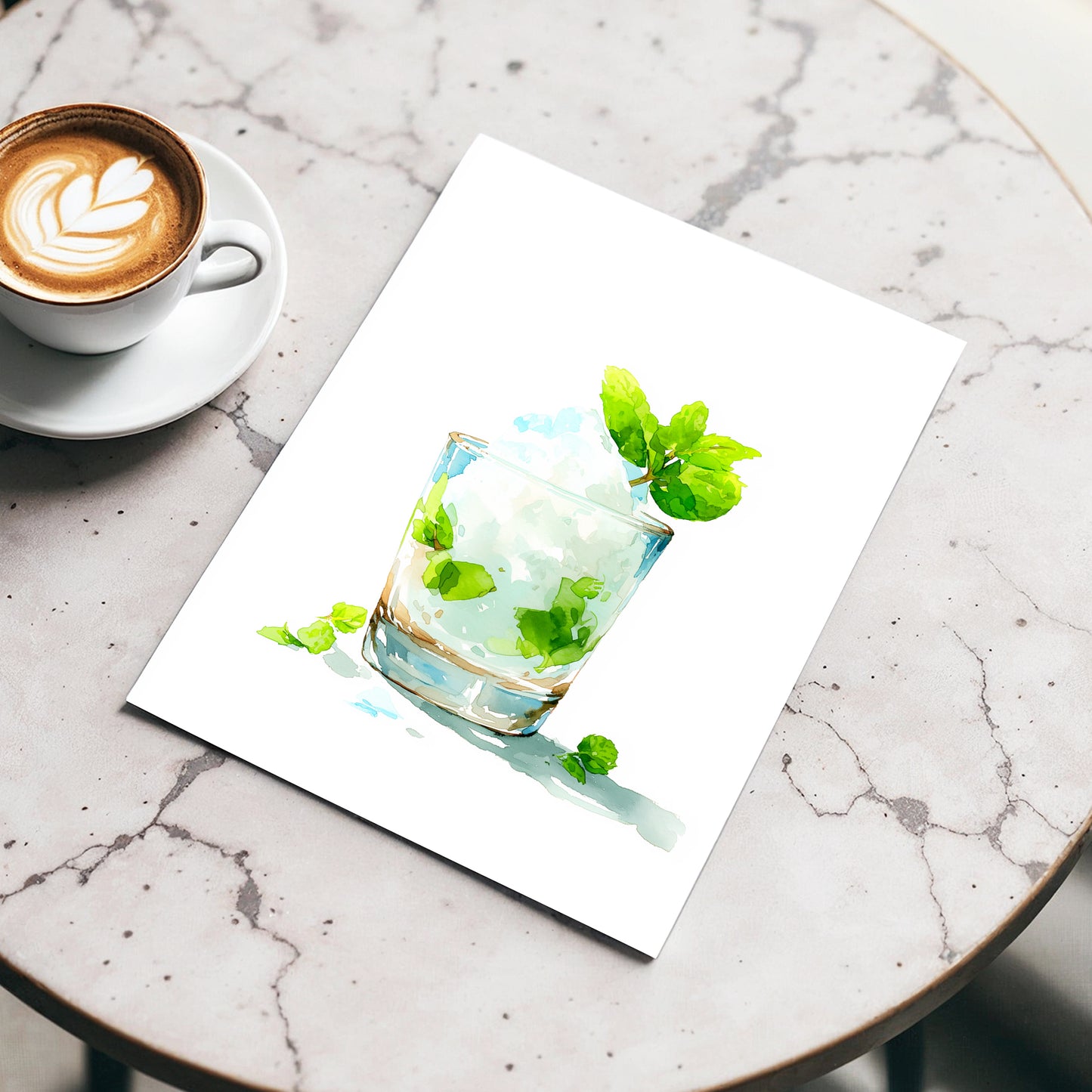 Mint and Ice Study – wall art displayed in a styled interior, gallery view 3