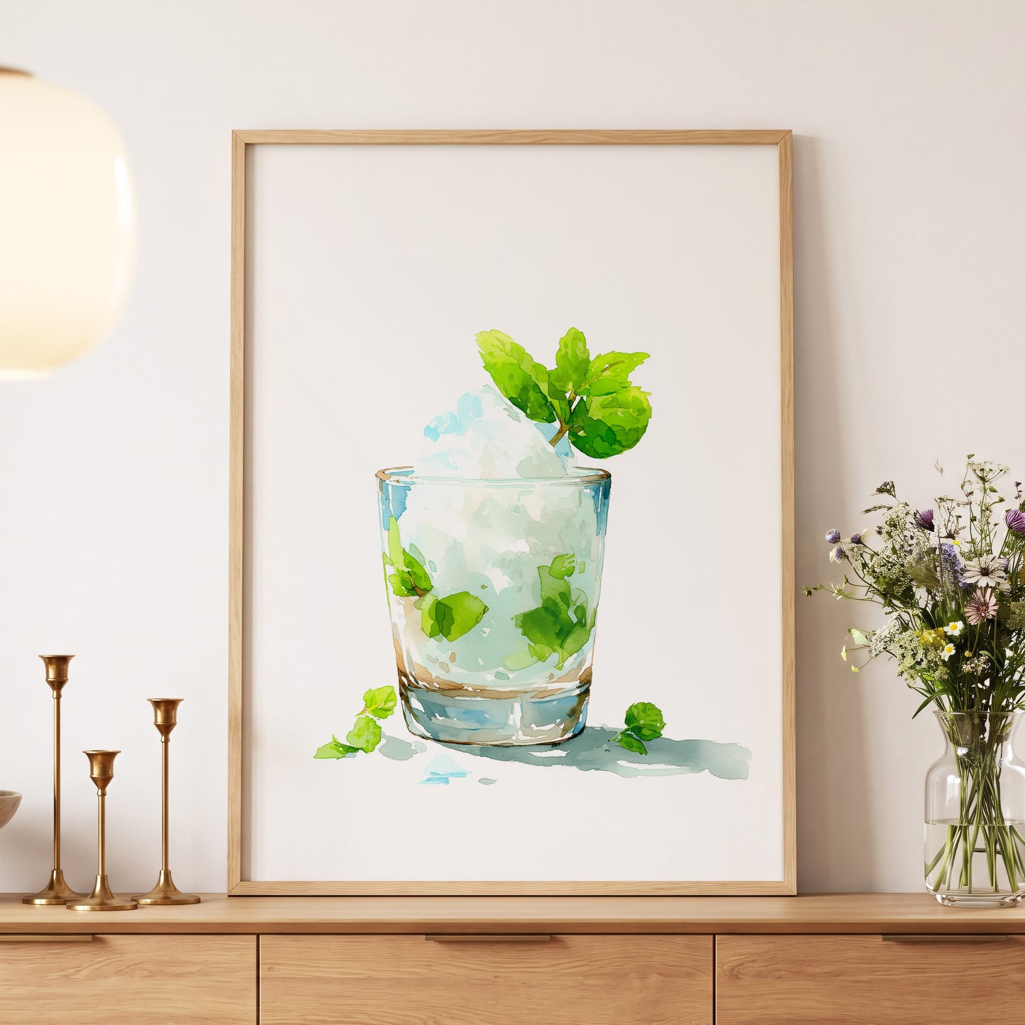 Mint and Ice Study – wall art displayed in a styled interior, gallery view 5