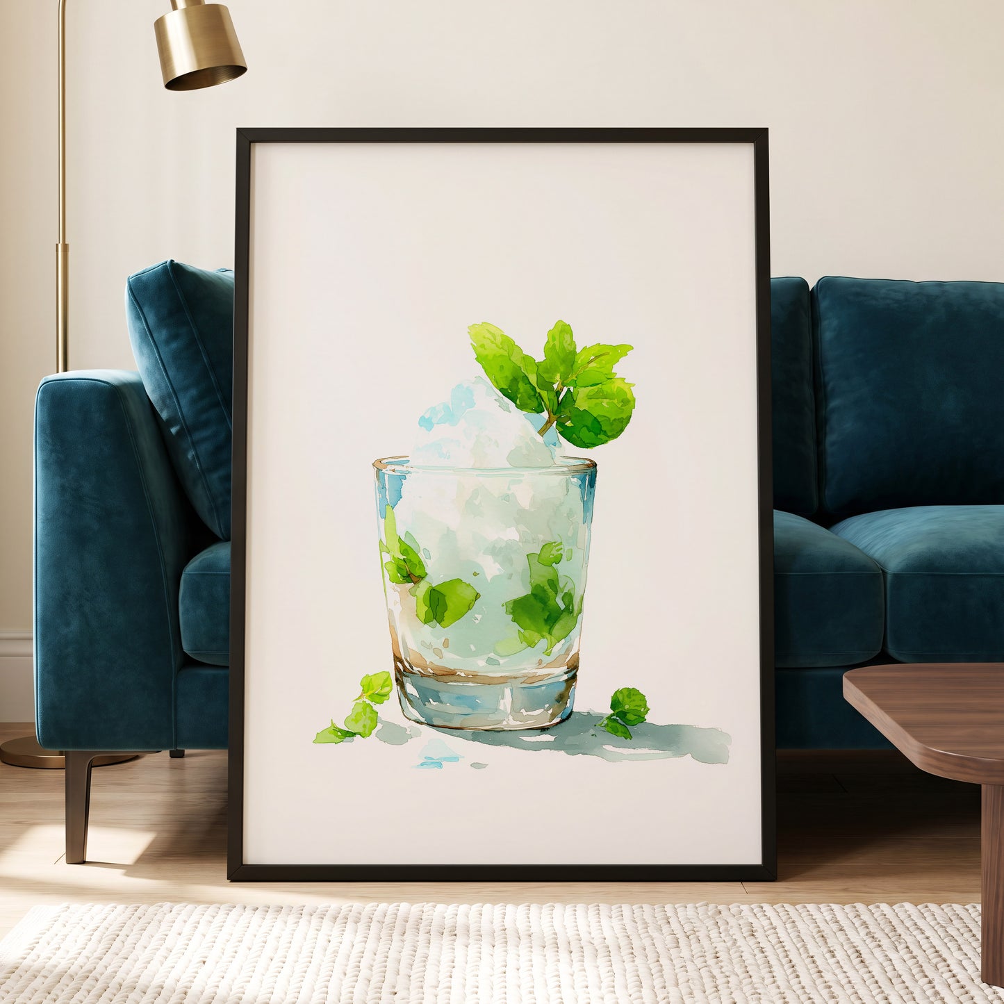 Mint and Ice Study – wall art displayed in a styled interior, gallery view 6