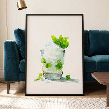 Mint and Ice Study – wall art displayed in a styled interior, gallery view 6