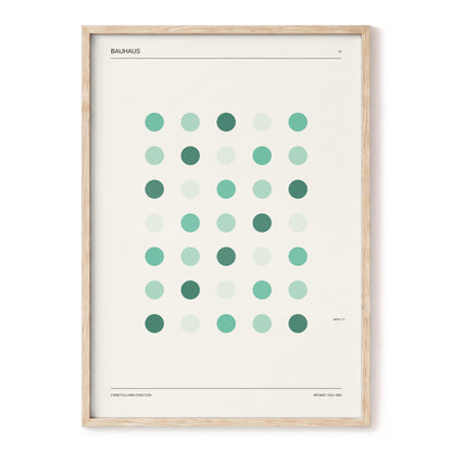 Mint Matrix No. 45, green, beige, black minimalist wall art, front artwork view