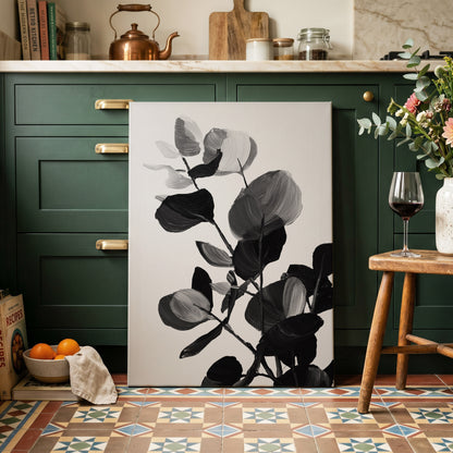 Monochrome Canopy – canvas wall art in a styled interior, gallery view 2
